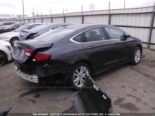 1C3CCCAB0FN603925 - 2015 CHRYSLER 200 LIMITED GRAY photo 4