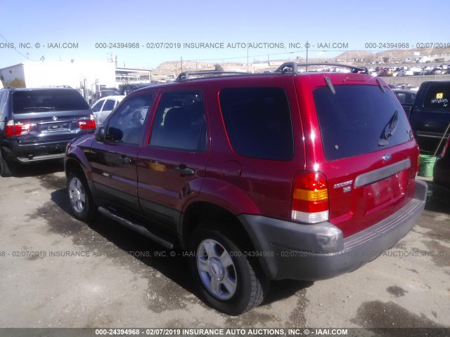1FMYU93183KB81076 - 2003 FORD ESCAPE XLT RED photo 3