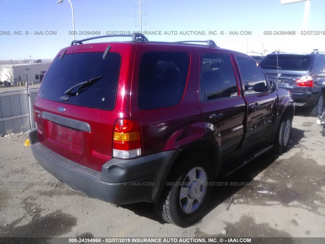 1FMYU93183KB81076 - 2003 FORD ESCAPE XLT RED photo 4