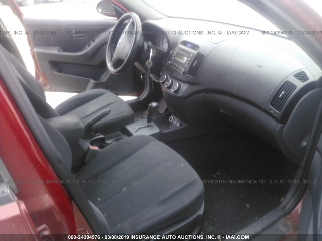 KMHDU46D09U619528 - 2009 HYUNDAI ELANTRA GLS/SE RED photo 5