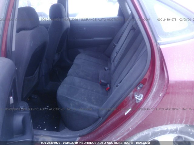 KMHDU46D09U619528 - 2009 HYUNDAI ELANTRA GLS/SE RED photo 8