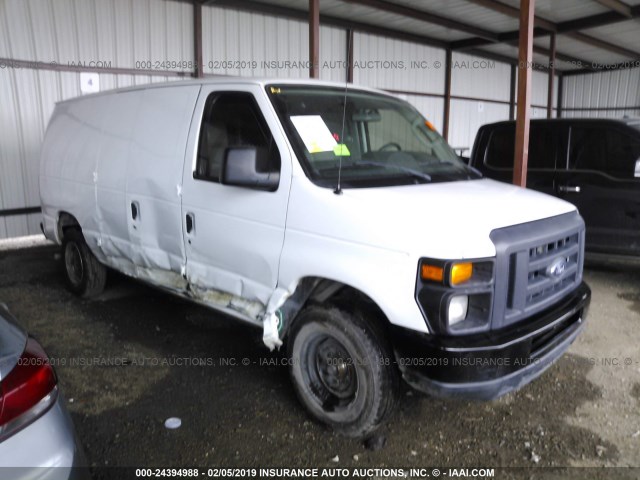 1FTNE1EW6EDA50461 - 2014 FORD ECONOLINE E150 VAN WHITE photo 1