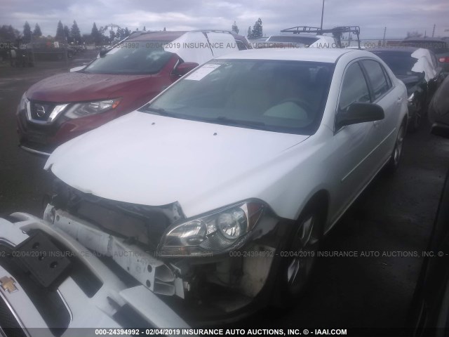 1G1ZA5E14BF222343 - 2011 CHEVROLET MALIBU LS WHITE photo 2