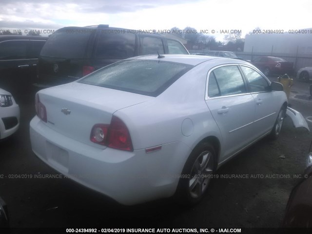 1G1ZA5E14BF222343 - 2011 CHEVROLET MALIBU LS WHITE photo 4