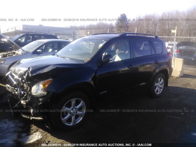 JTMDF4DV5AD038542 - 2010 TOYOTA RAV4 LIMITED BLACK photo 2