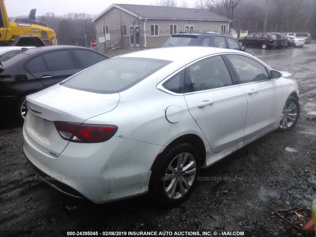 1C3CCCAB8GN122855 - 2016 CHRYSLER 200 LIMITED WHITE photo 4