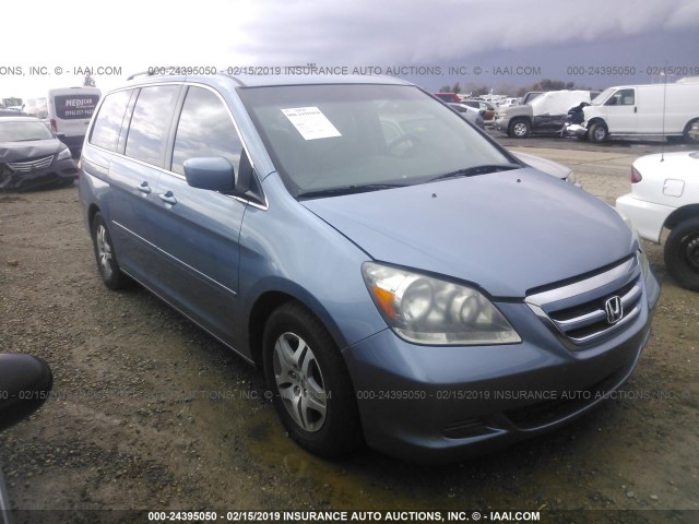 5FNRL386X7B020826 - 2007 HONDA ODYSSEY EXL BLUE photo 1