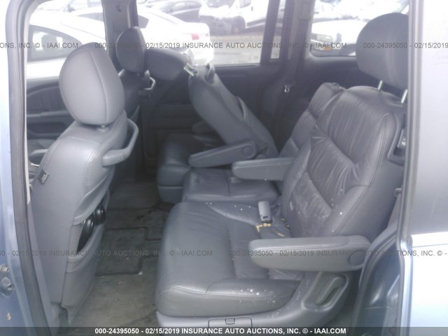 5FNRL386X7B020826 - 2007 HONDA ODYSSEY EXL BLUE photo 8