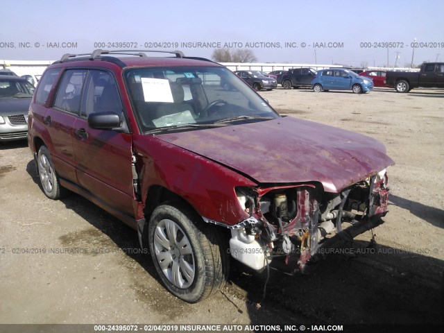 JF1SG63658H713356 - 2008 SUBARU FORESTER 2.5X RED photo 1