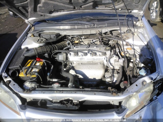 1HGCG66822A067299 - 2002 HONDA ACCORD EX/SE SILVER photo 10