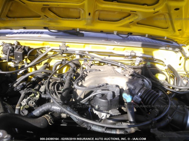 5N1ED28Y61C555398 - 2001 NISSAN XTERRA XE/SE YELLOW photo 10