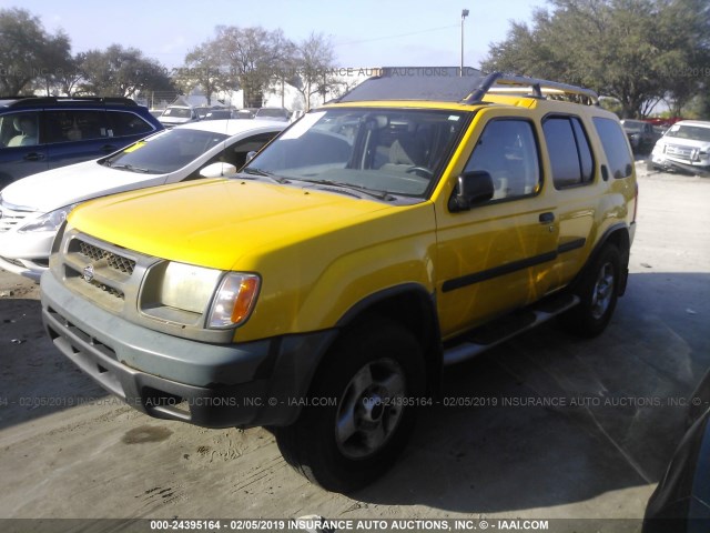 5N1ED28Y61C555398 - 2001 NISSAN XTERRA XE/SE YELLOW photo 2