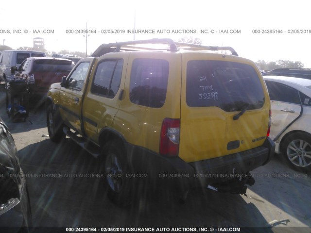 5N1ED28Y61C555398 - 2001 NISSAN XTERRA XE/SE YELLOW photo 3