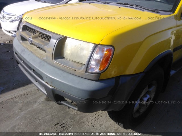 5N1ED28Y61C555398 - 2001 NISSAN XTERRA XE/SE YELLOW photo 6