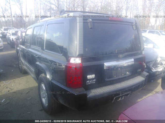 1J8HG58P77C622206 - 2007 JEEP COMMANDER LIMITED BLACK photo 3