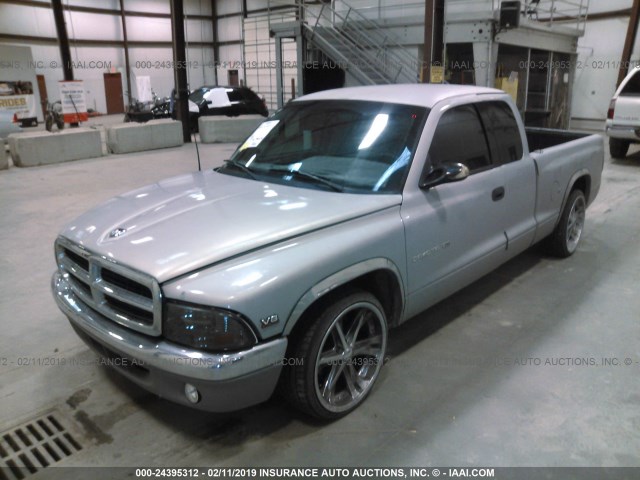 1B7GL23Y7VS173531 - 1997 DODGE DAKOTA SILVER photo 2