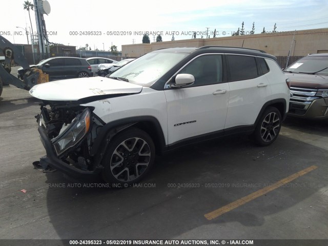 3C4NJCCB8KT637029 - 2019 JEEP COMPASS LIMITED WHITE photo 2