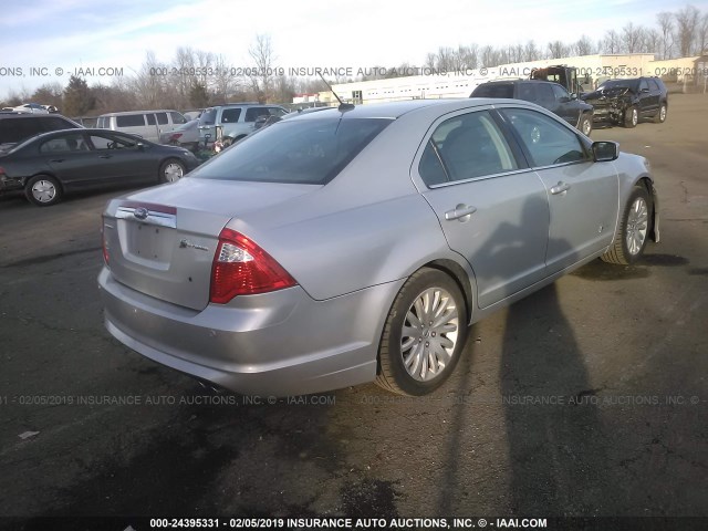 3FADP0L37AR323181 - 2010 FORD FUSION HYBRID SILVER photo 4