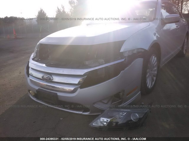 3FADP0L37AR323181 - 2010 FORD FUSION HYBRID SILVER photo 6