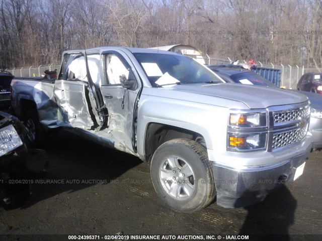 3GCUKREH5EG474690 - 2014 CHEVROLET SILVERADO K1500 LT SILVER photo 1