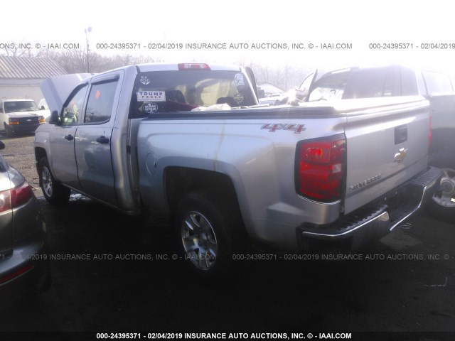 3GCUKREH5EG474690 - 2014 CHEVROLET SILVERADO K1500 LT SILVER photo 3