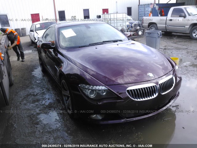 WBAEA53508CV91199 - 2008 BMW 650 I MAROON photo 1