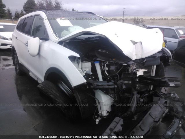 KM8SRDHF6EU038830 - 2014 HYUNDAI SANTA FE LIMITED WHITE photo 1