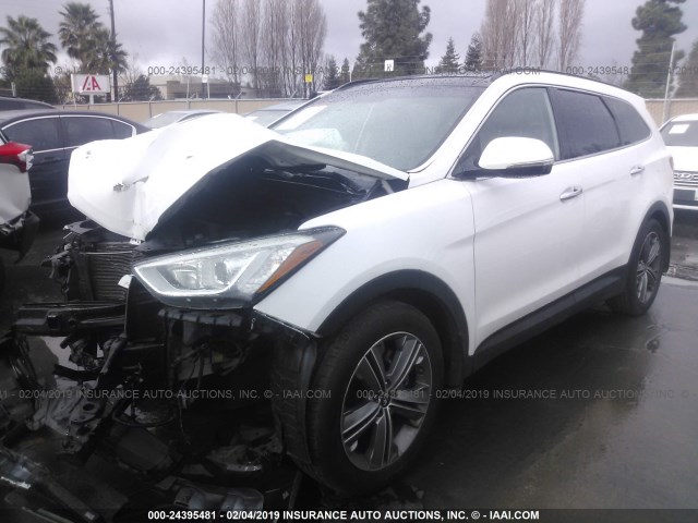 KM8SRDHF6EU038830 - 2014 HYUNDAI SANTA FE LIMITED WHITE photo 2