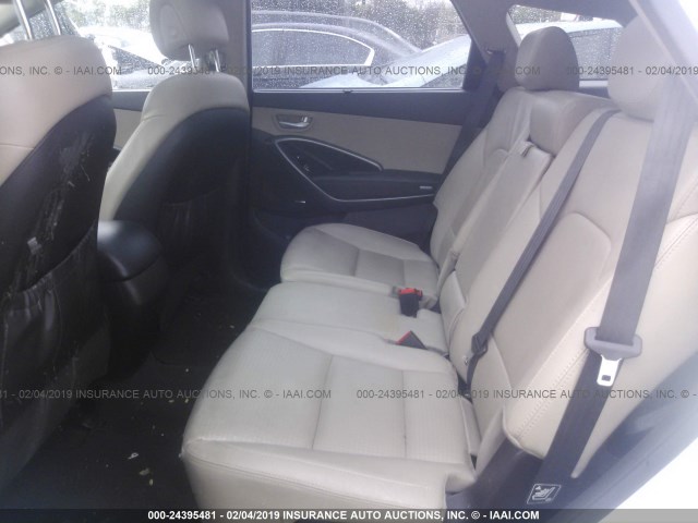 KM8SRDHF6EU038830 - 2014 HYUNDAI SANTA FE LIMITED WHITE photo 8