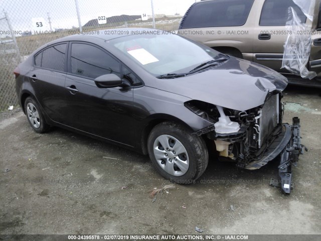 3KPFK4A7XHE147758 - 2017 KIA FORTE LX BROWN photo 1