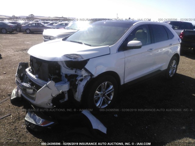 2FMPK3J9XGBB58874 - 2016 FORD EDGE SEL WHITE photo 2