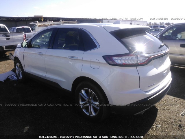 2FMPK3J9XGBB58874 - 2016 FORD EDGE SEL WHITE photo 3