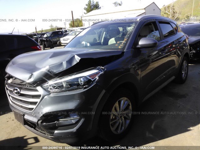 KM8J33A48JU696661 - 2018 HYUNDAI TUCSON LIMITED/SPORT AND ECO/SE GRAY photo 2