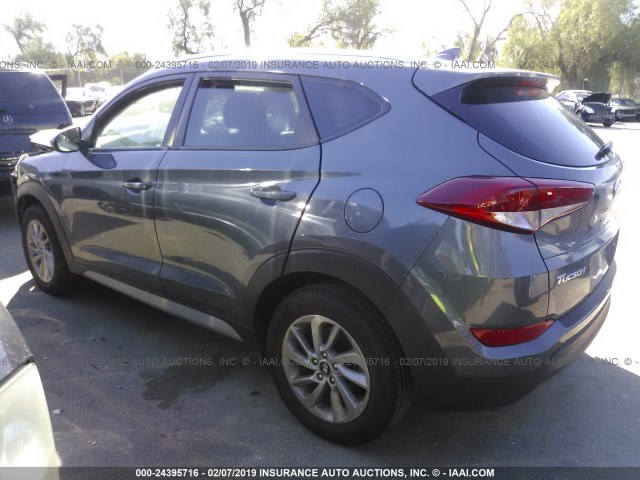 KM8J33A48JU696661 - 2018 HYUNDAI TUCSON LIMITED/SPORT AND ECO/SE GRAY photo 3