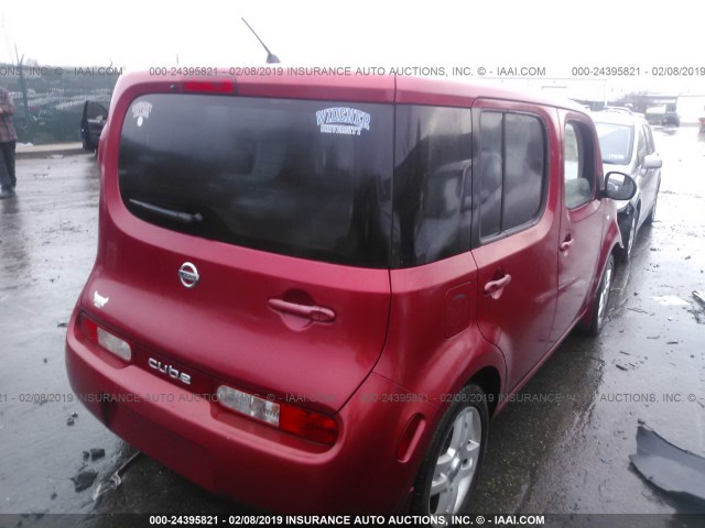 JN8AZ28RX9T121482 - 2009 NISSAN CUBE S/SL RED photo 4