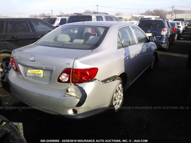 1NXBU40E59Z023503 - 2009 TOYOTA COROLLA S/LE/XLE SILVER photo 4