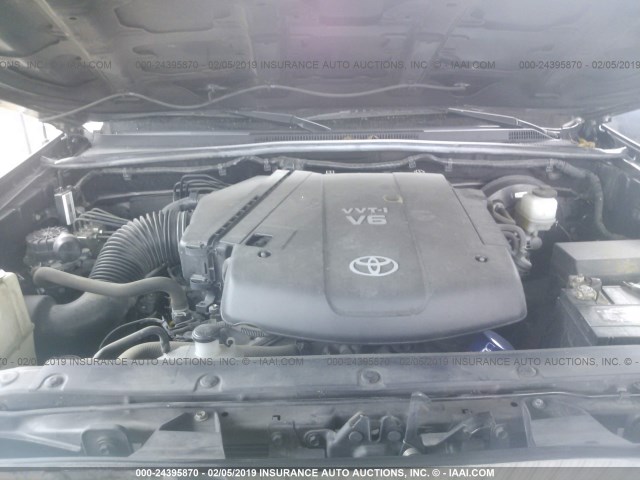 5TFJU4GN0CX021587 - 2012 TOYOTA TACOMA DOUBLE CAB PRERUNNER GRAY photo 10