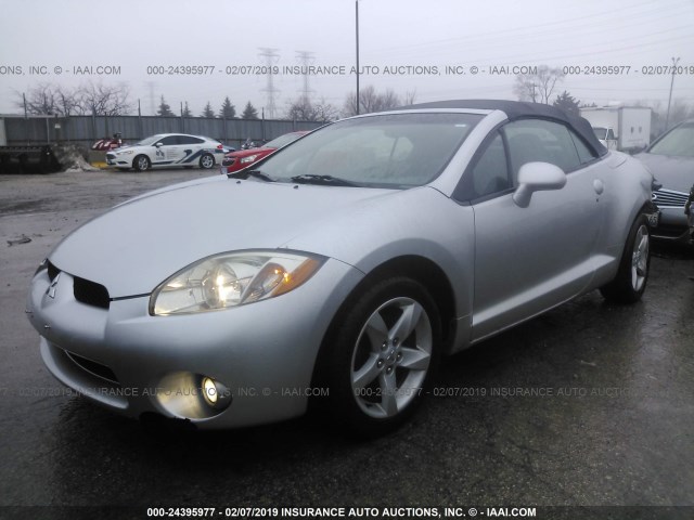 4A3AL25F47E011999 - 2007 MITSUBISHI ECLIPSE SPYDER GS SILVER photo 2