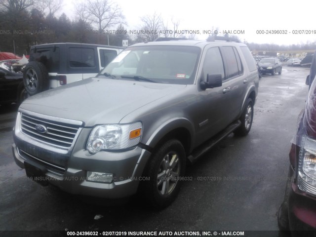 1FMEU73E98UA19110 - 2008 FORD EXPLORER XLT GRAY photo 2