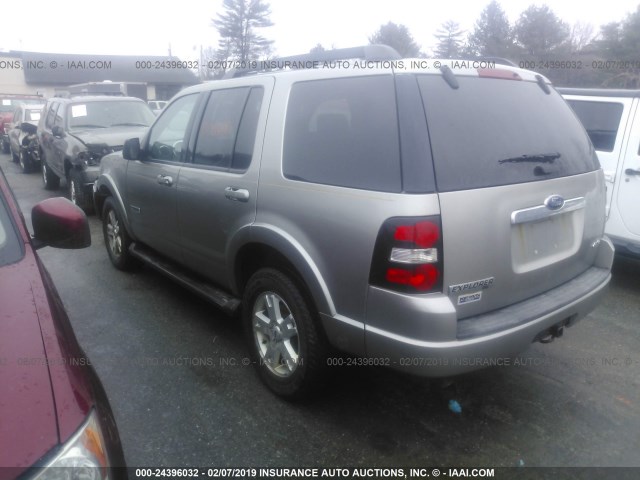 1FMEU73E98UA19110 - 2008 FORD EXPLORER XLT GRAY photo 3