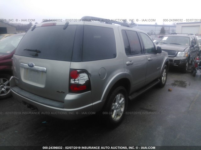 1FMEU73E98UA19110 - 2008 FORD EXPLORER XLT GRAY photo 4