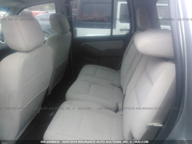 1FMEU73E98UA19110 - 2008 FORD EXPLORER XLT GRAY photo 8