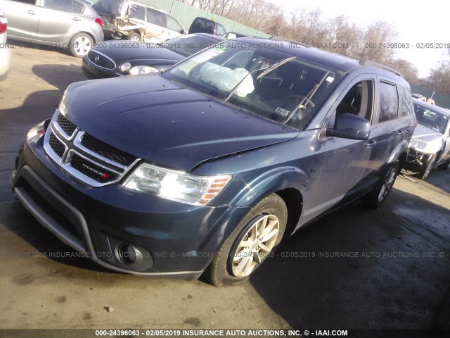 3C4PDDBG5FT693101 - 2015 DODGE JOURNEY SXT BLUE photo 2