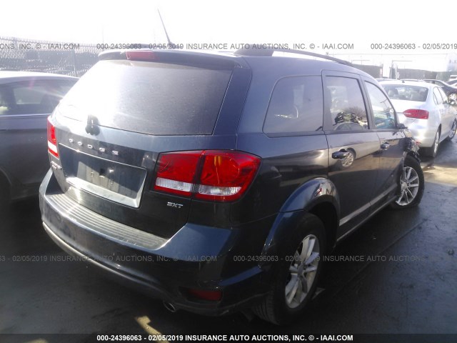 3C4PDDBG5FT693101 - 2015 DODGE JOURNEY SXT BLUE photo 4