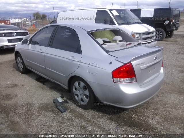 KNAFE122585542531 - 2008 KIA SPECTRA EX/LX/SX SILVER photo 3