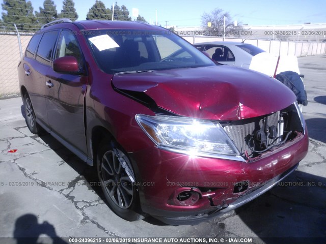 5N1AR2MN6GC605219 - 2016 NISSAN PATHFINDER S/SV/SL/PLATINUM RED photo 1
