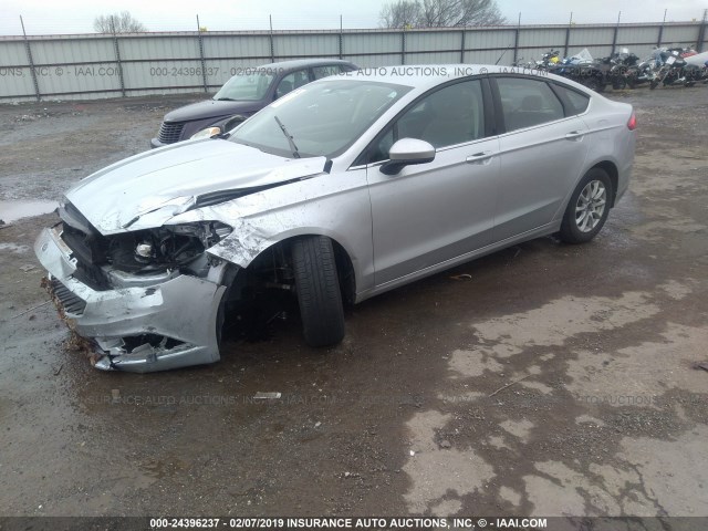 3FA6P0G70JR212641 - 2018 FORD FUSION S SILVER photo 2