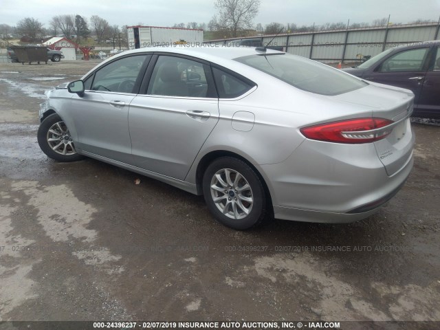 3FA6P0G70JR212641 - 2018 FORD FUSION S SILVER photo 3