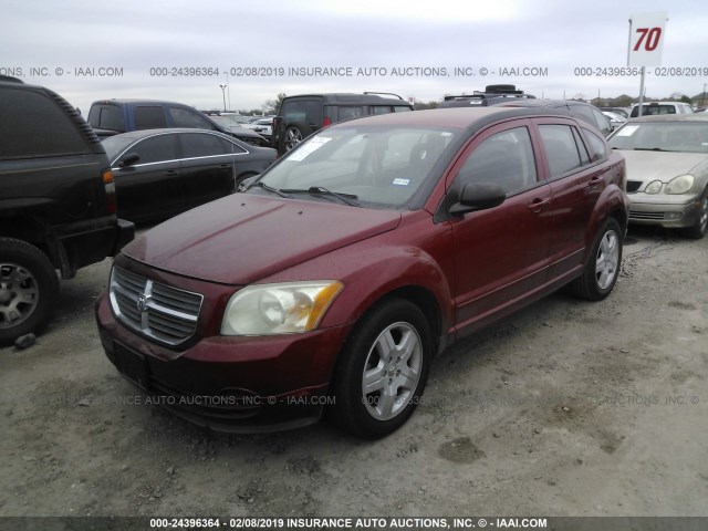 1B3HB48A19D235998 - 2009 DODGE CALIBER SXT RED photo 2