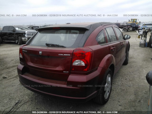 1B3HB48A19D235998 - 2009 DODGE CALIBER SXT RED photo 4